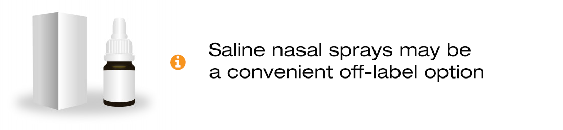 Saline nasal sprays for use as a skin treatment